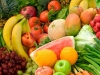 primary school fruit and vegetable for children including apples, bananas, mangos, tomatoes, grapes